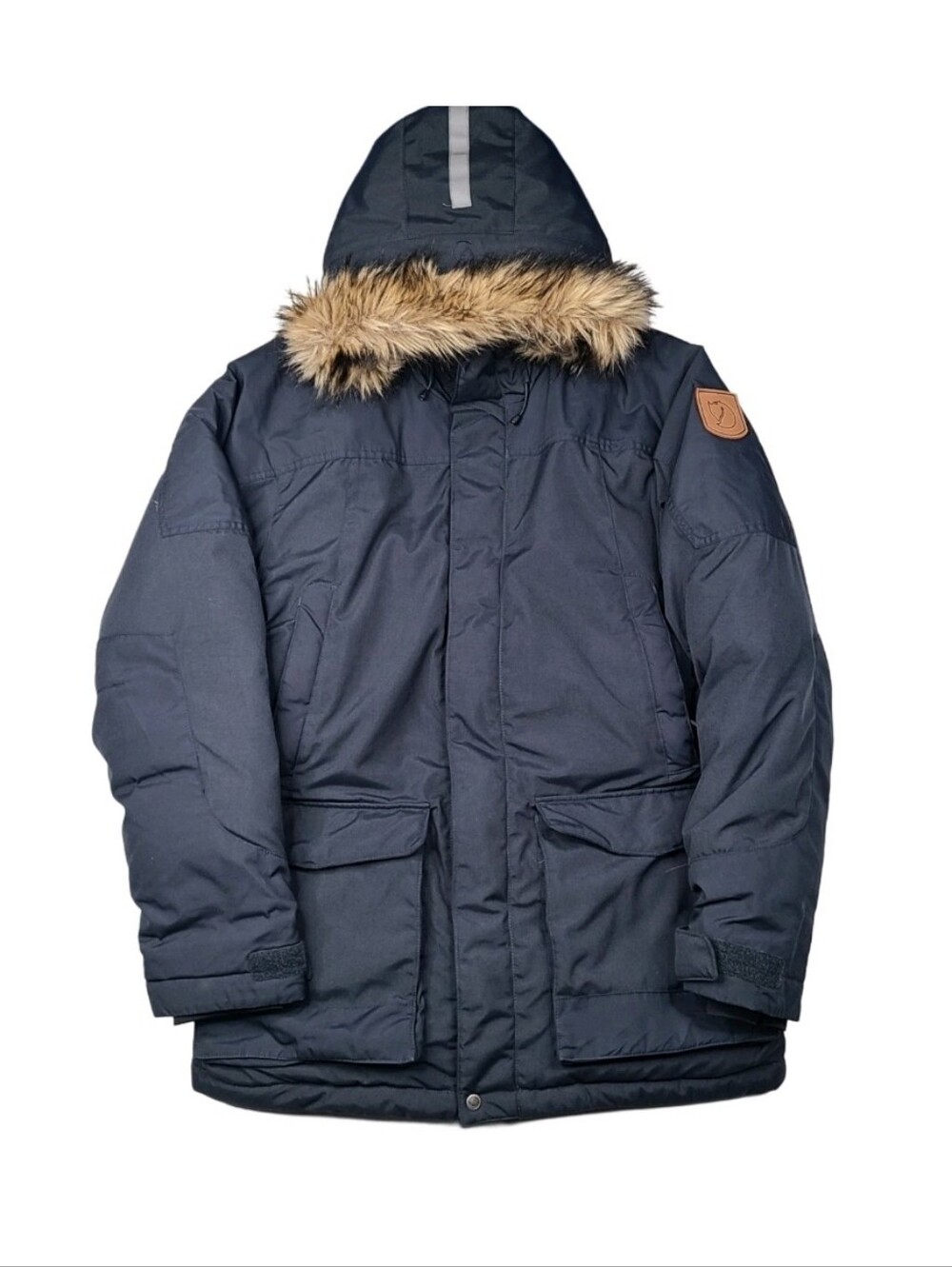 Fjallraven KYL Parka Winter Down Coat Men's Large Navy Heavy Super Warm Jacket